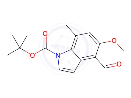 Chemical structure of 5-Methoxy-7-Methyl-t-Boc-1H-indole-4-carbaldehyde