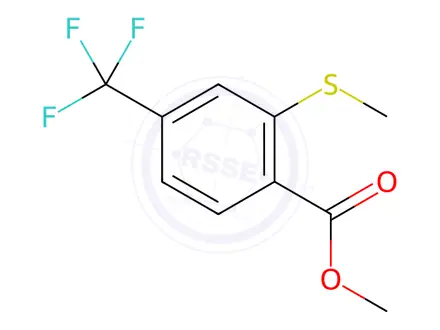 Chemical structure of 2-Methylthio-4-trifluoromethylbenzoic Acid Methyl Ester