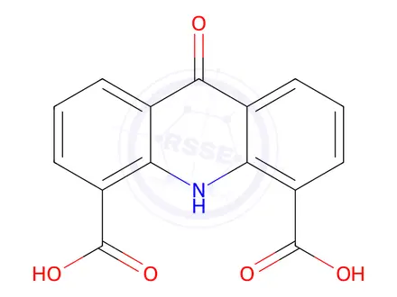 Chemical structure of 9-Oxo-9,10-dihydroacridine-4,5-dicarboxylic acid