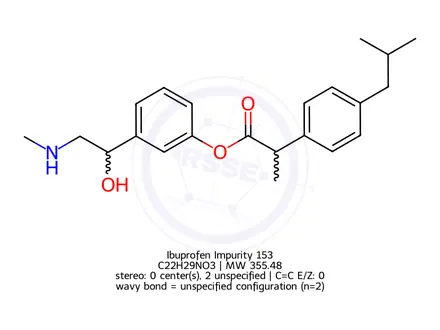 Chemical structure of Ibuprofen Impurity 153