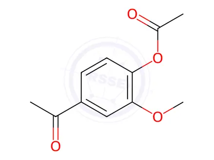 Chemical structure of Acetic acid 4-acetyl-2-methoxy-phenyl ester