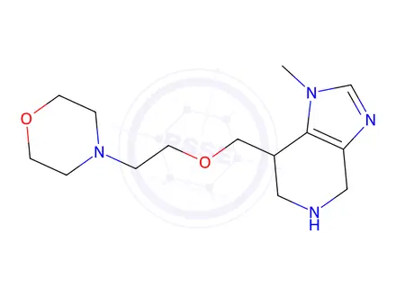 Chemical structure of 1H-Imidazo[4,5-c]pyridine, 4,5,6,7-tetrahydro-1-methyl-7-[[2-(4-morpholinyl)ethoxy]methyl]-