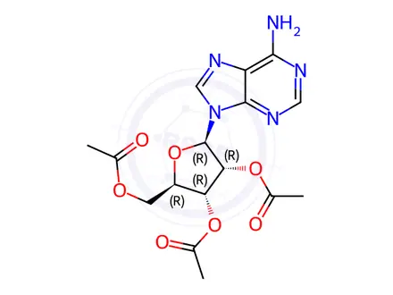 Chemical structure of Tri-O-acetyladenosine