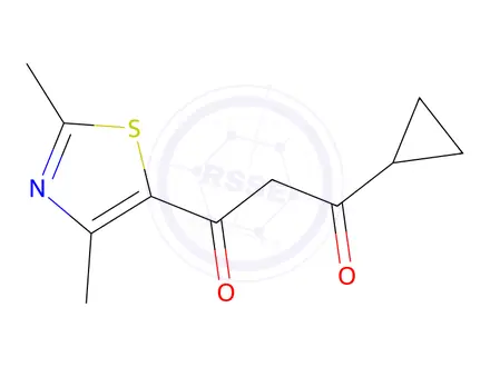 Chemical structure of 1-Cyclopropyl-3-(2,4-dimethylthiazol-5-yl)propane-1,3-dione