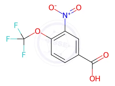 Chemical structure of 3-Nitro-4-(trifluoromethoxy)benzoic Acid
