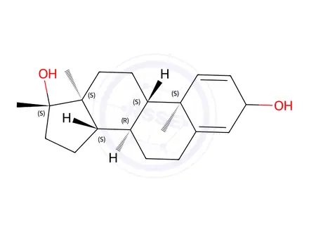 Chemical structure of 17a-methyl-androsta-1,4-diene-3,17b-diol