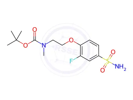 Chemical structure of Carbamic acid, N-[2-[4-(aminosulfonyl)-2-fluorophenoxy]ethyl]-N-methyl-, 1,1-dimethylethyl ester