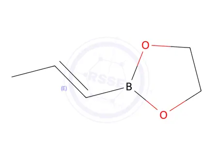 Chemical structure of 2-[(E)-1-Propenyl]-1,3,2-dioxaborolane