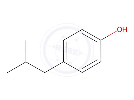 Chemical structure of 4-isobutylphenol