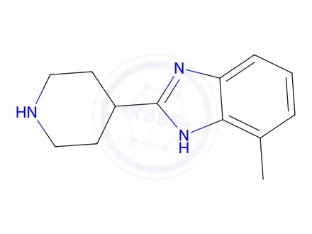 Chemical structure of 4-Methyl-2-piperidin-4-yl-1H-benzimidazole dihydrochloride