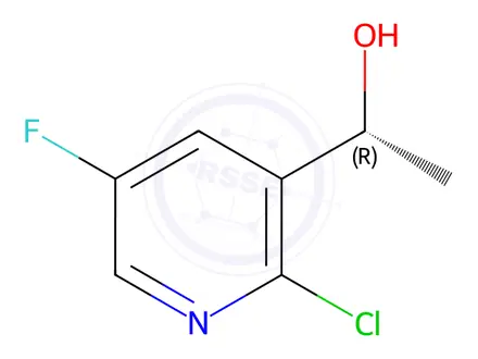 Chemical structure of (1R)-1-(2-chloro-5-fluoro-3-pyridyl)ethanol
