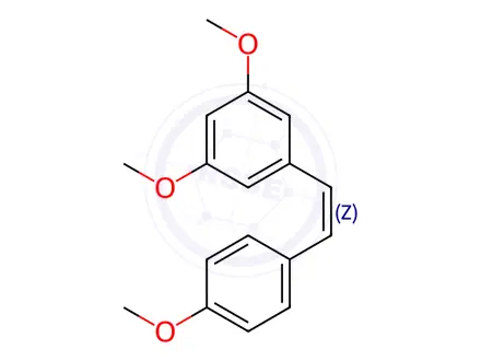 Chemical structure of Resveratrol Impurity 27 (cis-trismethoxy Resveratrol)