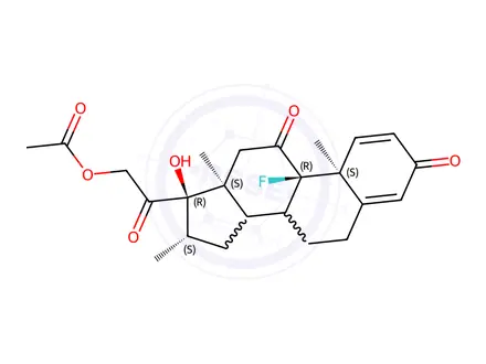 Chemical structure of 11-Oxo-Betamethsone-21-Acetate