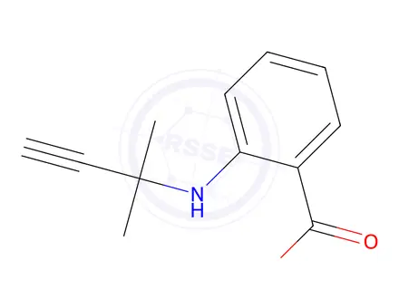 Chemical structure of 2-((2-Methylbut-3-yn-2-yl)amino)benzoic acid
