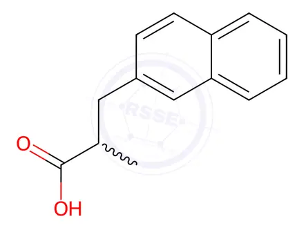 Chemical structure of 2-Naphthalenepropanoic acid, α-methyl-