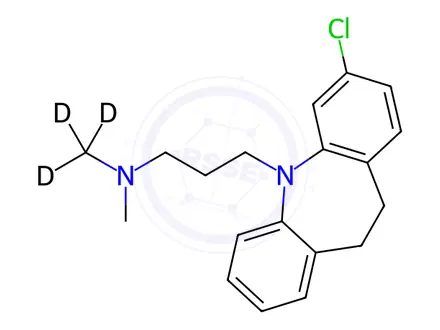 Chemical structure of CLOMIPRAMINE-D3