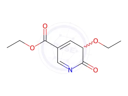 Chemical structure of Nicotinic acid, 5-ethoxy-1,6-dihydro-6-oxo-, ethyl ester (6CI)