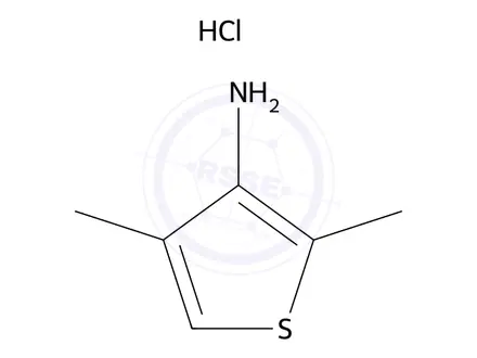 Chemical structure of 2,4-Dimethylthiophen-3-amine hydrochloride