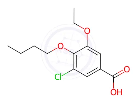 Chemical structure of 4-Butoxy-3-chloro-5-ethoxybenzoic Acid
