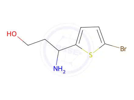 Chemical structure of 3-Amino-3-(5-bromothiophen-2-yl)propan-1-ol