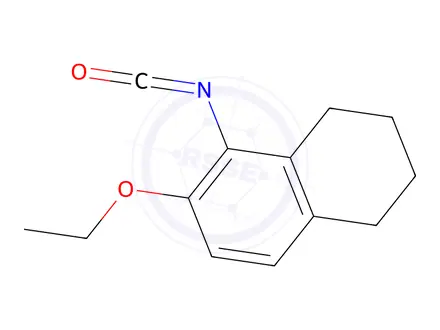 Chemical structure of Isocyanic acid, 2-ethoxy-5,6,7,8-tetrahydro-1-naphthyl ester (6CI)