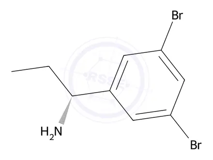 Chemical structure of (R)-1-(3,5-dibromophenyl)propan-1-amine