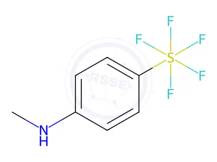 Chemical structure of N-Methyl-4-(pentafluoro-l6-sulfanyl)aniline