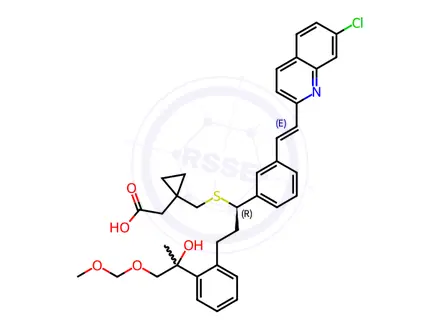 Chemical structure of Montelukast Methoxymethoxy Impurity