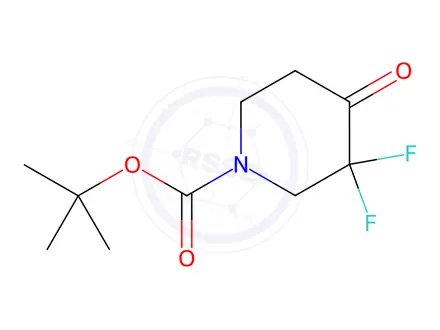Chemical structure of Tert-Butyl 3,3-difluoro-4-oxopiperidine-1-carboxylate (BSC)