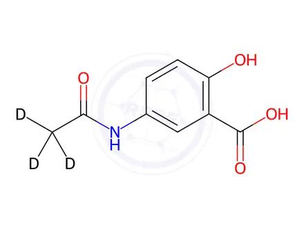Chemical structure of N-Acetyl Mesalazine D3 (Possibility 1)