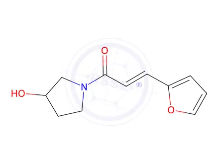 Chemical structure of (2e)-3-(furan-2-yl)-1-(3-hydroxypyrrolidin-1-yl)prop-2-en-1-one