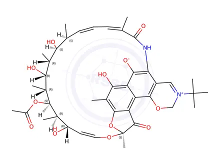 Chemical structure of 27-O-demethylrifampicin