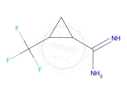 Chemical structure of 2-(Trifluoromethyl)cyclopropane-1-carboximidamide