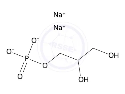 Chemical structure of SODIUM GLYCEROPHOSPHATE HYDRATE