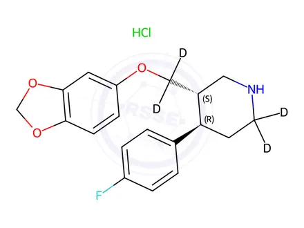 Chemical structure of rac trans-Paroxetine-d4 Hydrochloride