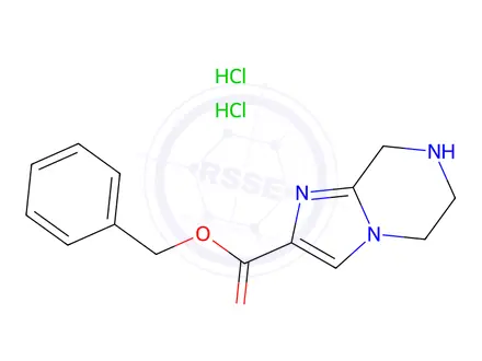 Chemical structure of benzyl 5H,6H,7H,8H-imidazo[1,2-a]pyrazine-2-carboxylate dihydrochloride