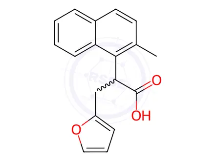 Chemical structure of α-(2-Methyl-1-naphtyl)-2-furanpropionic acid