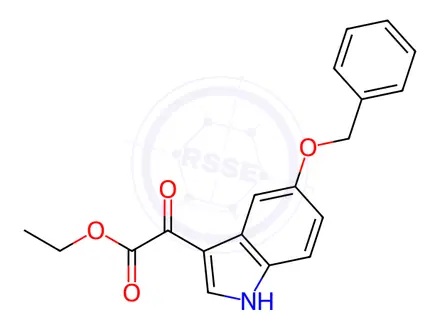 Chemical structure of α-​Oxo-​5-​(phenylmethoxy)​-​1H-​indole-​3-​acetic Acid Ethyl Ester