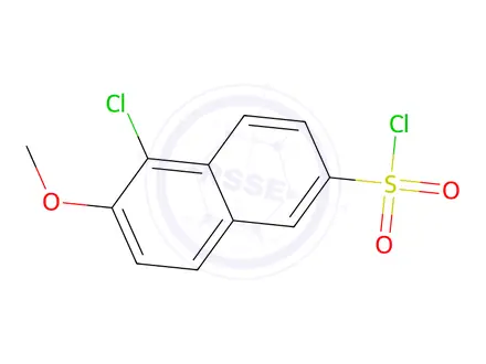 Chemical structure of 5-Chloro-6-Methoxynaphthalene-2-Sulfonyl Chloride