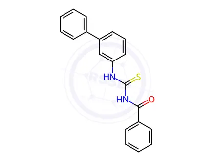 Chemical structure of N-[([1,1'-biphenyl]-3-ylamino)thioxomethyl]-Benzamide