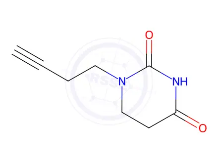 Chemical structure of 1-(But-3-yn-1-yl)-1,3-diazinane-2,4-dione