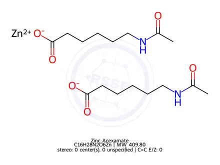 Chemical structure of Zinc Acexamate