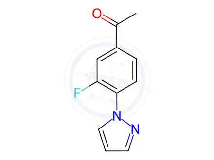 Chemical structure of 3'-Fluoro-4'-(1H-pyrazol-1-yl)acetophenone