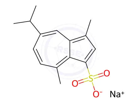 Chemical structure of Sodium Gualenate