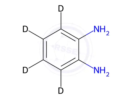Chemical structure of 1,2-Diamino Benzene-d4