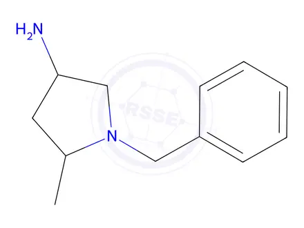 Chemical structure of 1-benzyl-5-methylpyrrolidin-3-amine