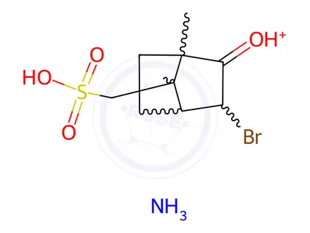 Chemical structure of D-(+)-α-Bromocamphor-8-sulfonic Acid Ammonium Salt