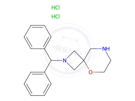 Chemical structure of 2-Benzhydryl-5-oxa-2,8-diaza-spiro[3.5]nonane dihydrochloride