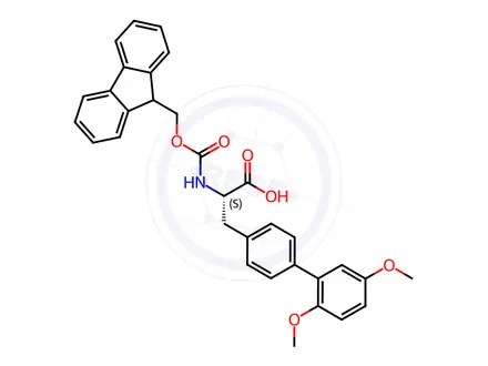 Chemical structure of Fmoc-4-(2,5-dimethoxyphenyl)-L-phenylalanine