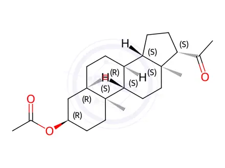 Chemical structure of (3α,5β)-3-(Acetyloxy)pregnan-20-one